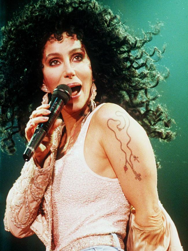 Undated. Cher. Singer. Tattoo.
