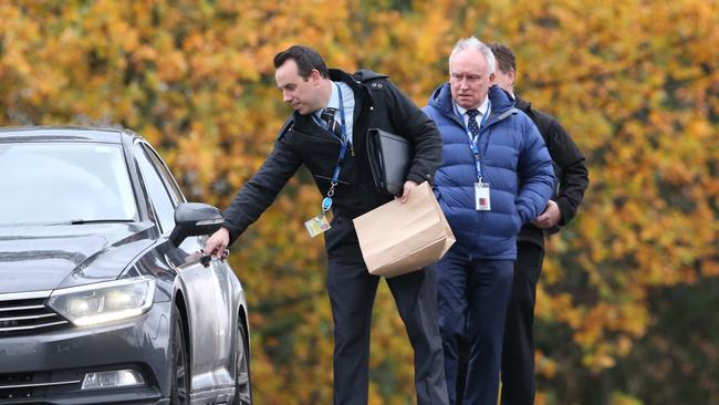 Police are combing through the house. Picture: David Crosling