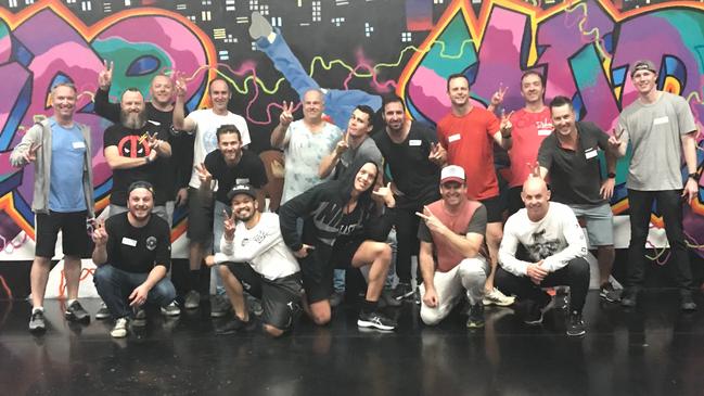 A group of dads are teaming up to perform at Vibe Dance School's mid-year concert. Picture: Supplied.