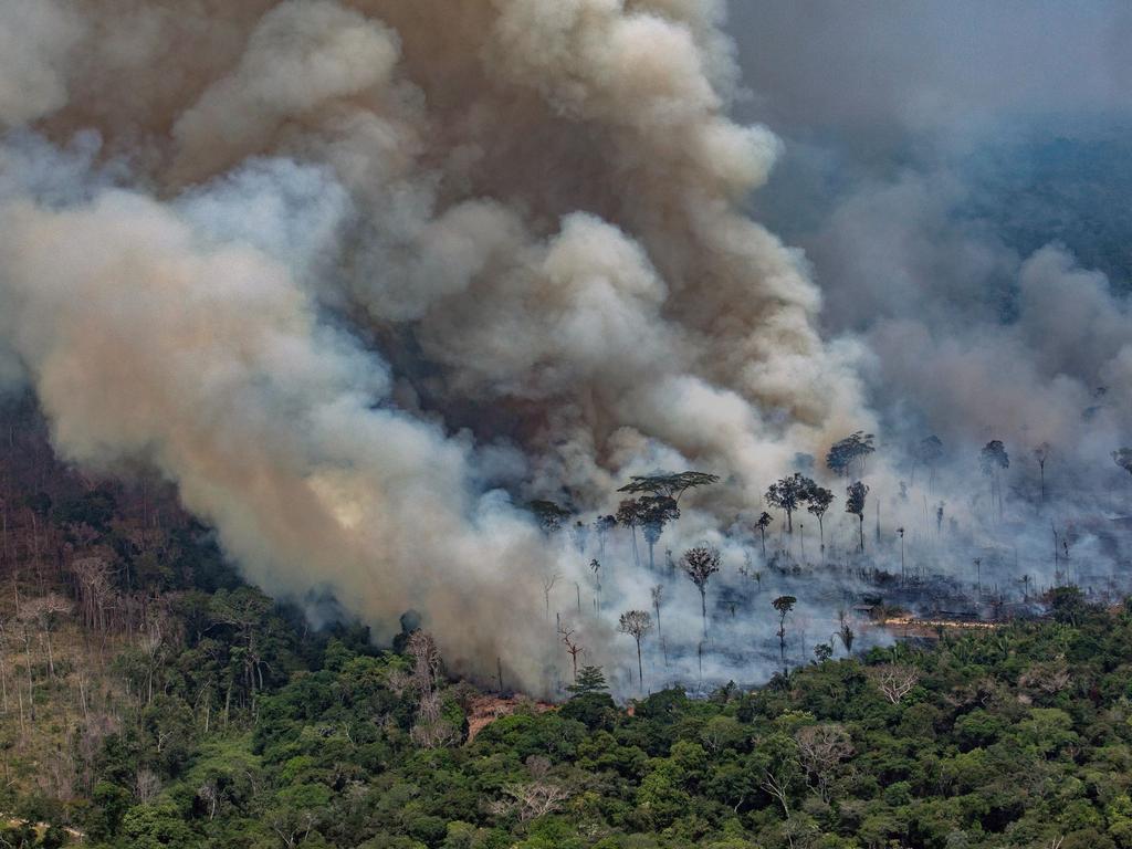 The latest official figures show 79,513 forest fires have been recorded in Brazil this year. More than half of those are in the Amazon. Picture: Victor Moriyama