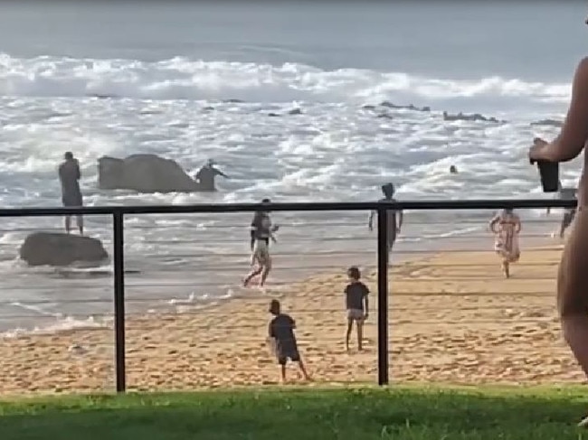 New Year’s Eve saw rough conditions at Ke Iki Beach. Picture: Instagram