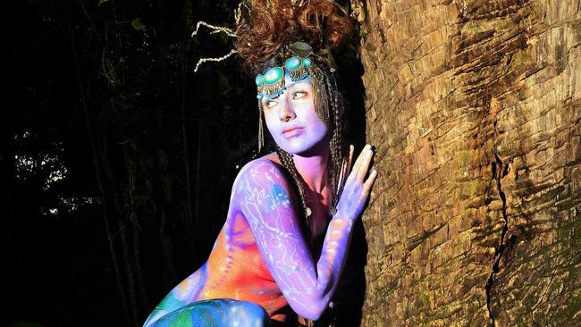 Katy Woods modelled at the festival with a theme of "Other Worlds”. Picture: John McCutcheon