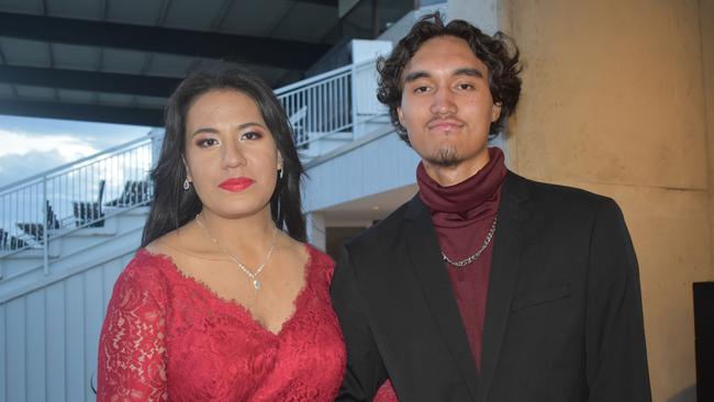 Nerissa James and Tokoahu Karaitiana at the 2021 Bundamba State Secondary College year 12 formal, Ipswich Turf Club 17th of November 2021. Picture: Jessica Baker