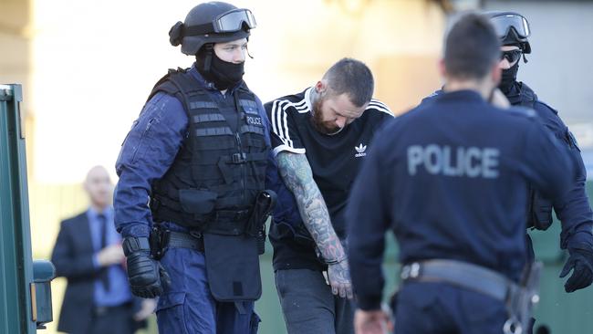 The man is arrested at the Horsley Park clubhouse.