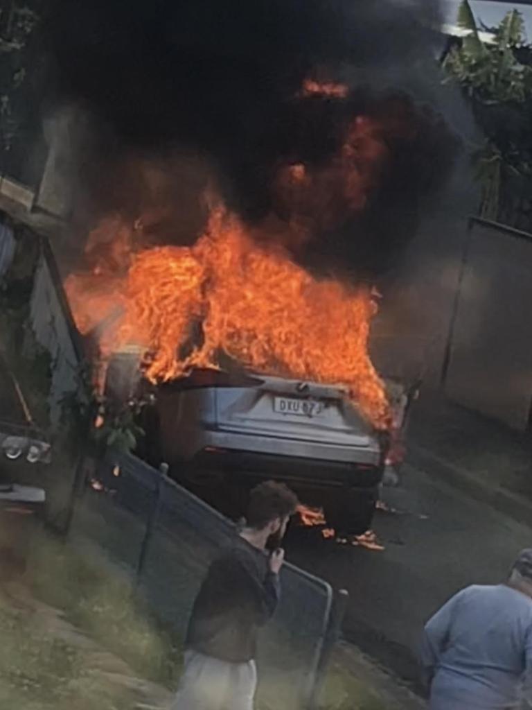 Those cars, like this Lexus, are then used to escape crimes such as the alleged murder of Salim and Toufik Hamze in 2021. Picture: Supplied