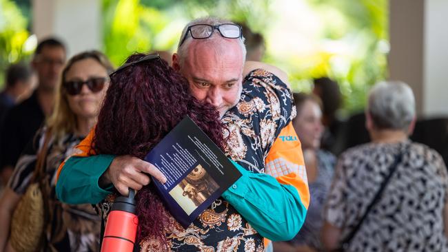 Hundreds attended the funeral service for Nightcliff Friendly Grocer owner Linford Feick on Wednesday, May 7 at Resthaven Chapel. Picture: Pema Tamang Pakhrin