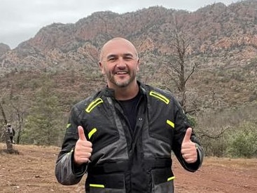 Ben Williams and his bike before the crash in the Flinders Ranges.