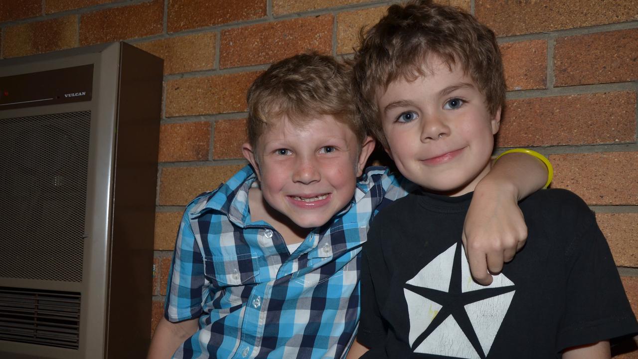 Nicholas Mandavey and Aiden Cox at the Stanthorpe Police Blue Light disco on Friday night. Photo Emma Boughen / Stanthorpe Border Post