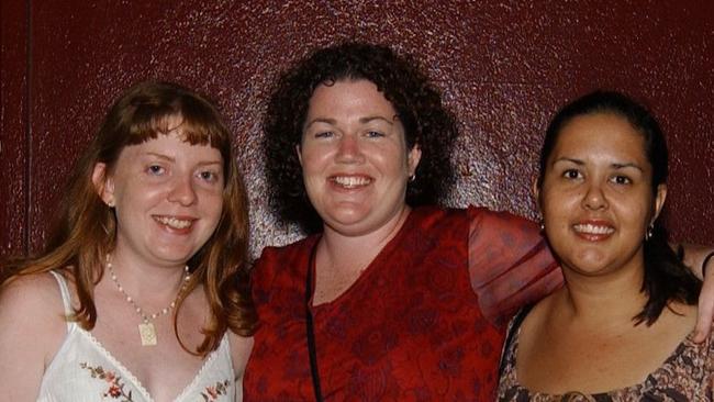 Charlie Bancroft, Katrina Ryle & Christine Mann on Flinders Street East Pic Bryan Lynch AD256042