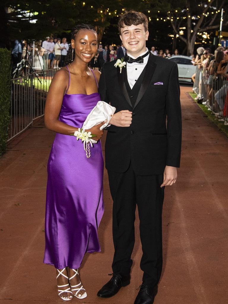 Benjamin Thomas and partner Ruva Maphosa at St Mary's College formal at Picnic Point, Friday, March 24, 2023. Picture: Kevin Farmer