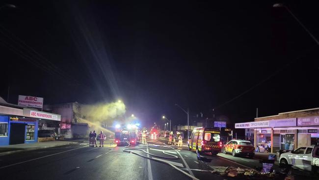 Tobacconist fire on River St, Ballina on October 23, 2024. Picture: Supplied / Facebook.