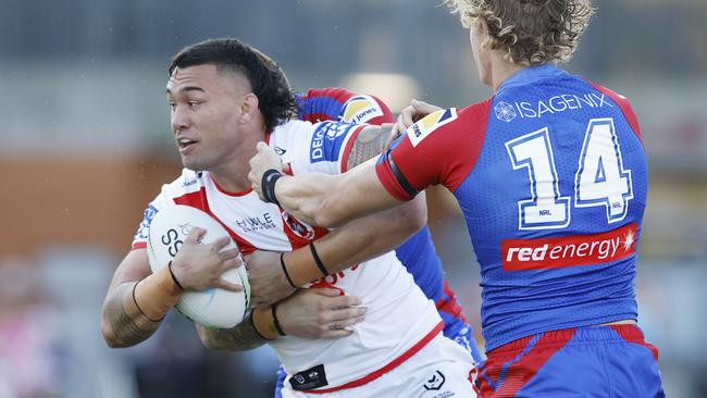 Jaydn Su’A will start for the Dragons against the Rabbitohs. Picture: Mark Evans/Getty Images