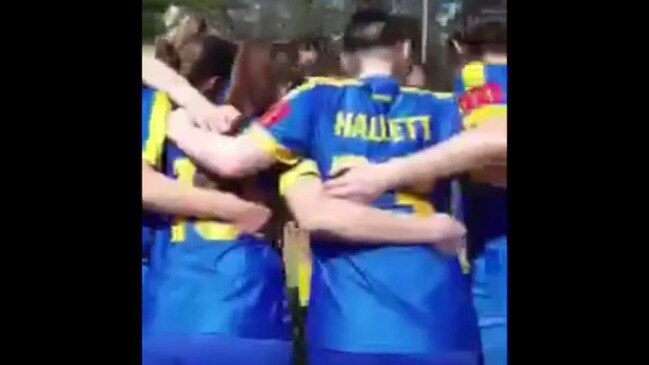 Ingleburn Eagles before the Women's M League grand final