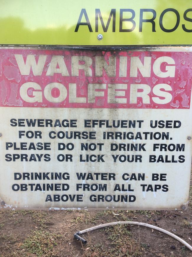 Some good advice from Coonamble Golf Club.