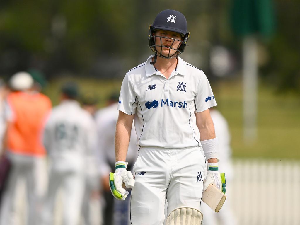 Pucovski is averaging just 16 from seven innings for Victoria in the Sheffield Shield this summer. Picture: Getty Images