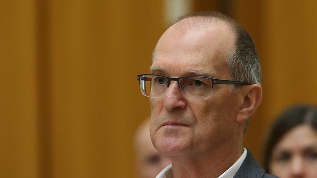 Treasury Secretary Philip Gaetjens at Senate Estimates at Parliament House in Canberra. Picture: Kym Smith