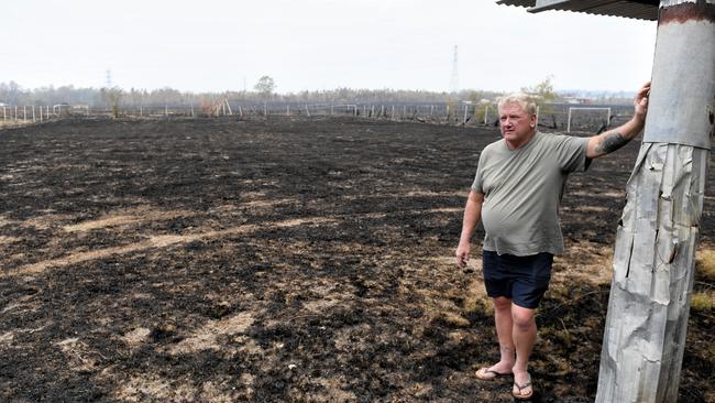 Rick Nelson says he lost everything in the 2011 floods so did everything he could to protect his home during the bushfire. Picture: Rob Williams