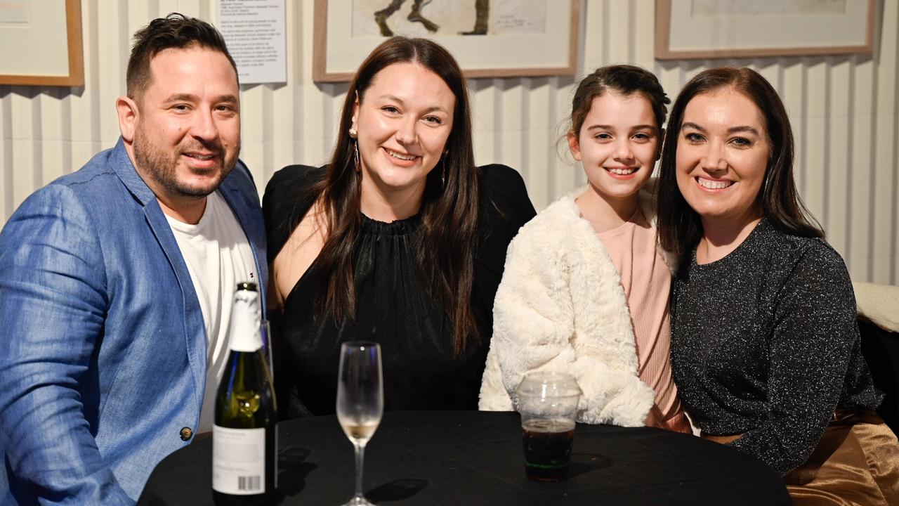 Disney's Frozen the Musical premiere at the Adelaide Festival Theatre: Michael Kokkinopoulos, Tiffany Kokkinopoulos, Tessa Diamandi and Scarlett Diamandi. Picture: Nicki Scenes Photography