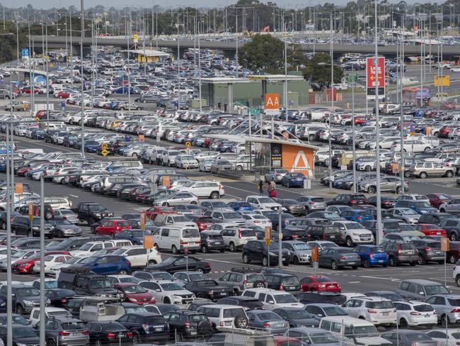 Parking Melbourne Airport Commute. Picture: Jason Edwards