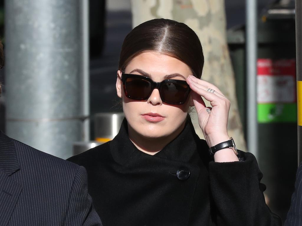 Belle Gibson photographed outside court. Picture: David Crosling/AAP