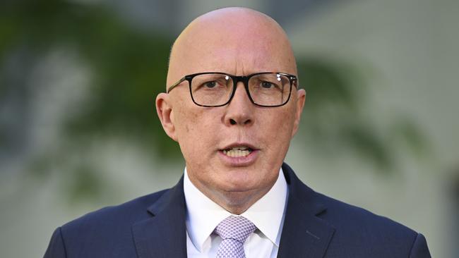 Opposition Leader Peter Dutton. Picture: NewsWire / Martin Ollman