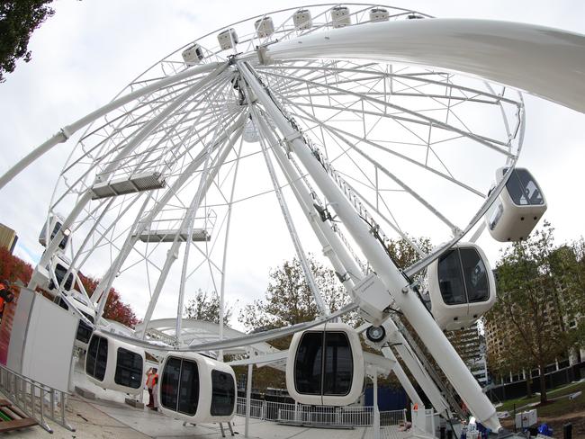 A new $5m Ferris wheel will soon open to the public along the Yarra River. Picture: David Caird