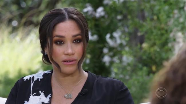 Meghan Markle previously accused a member of the Royal Family of racism. Picture: CBS