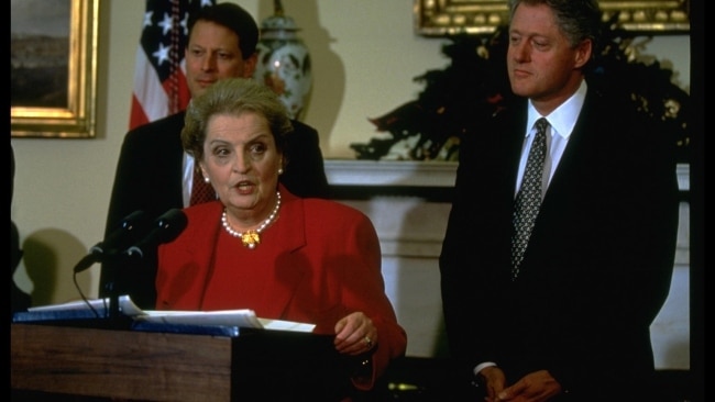 Madeleine Albright was named as secretary of state in 1996. Picture: Getty Images