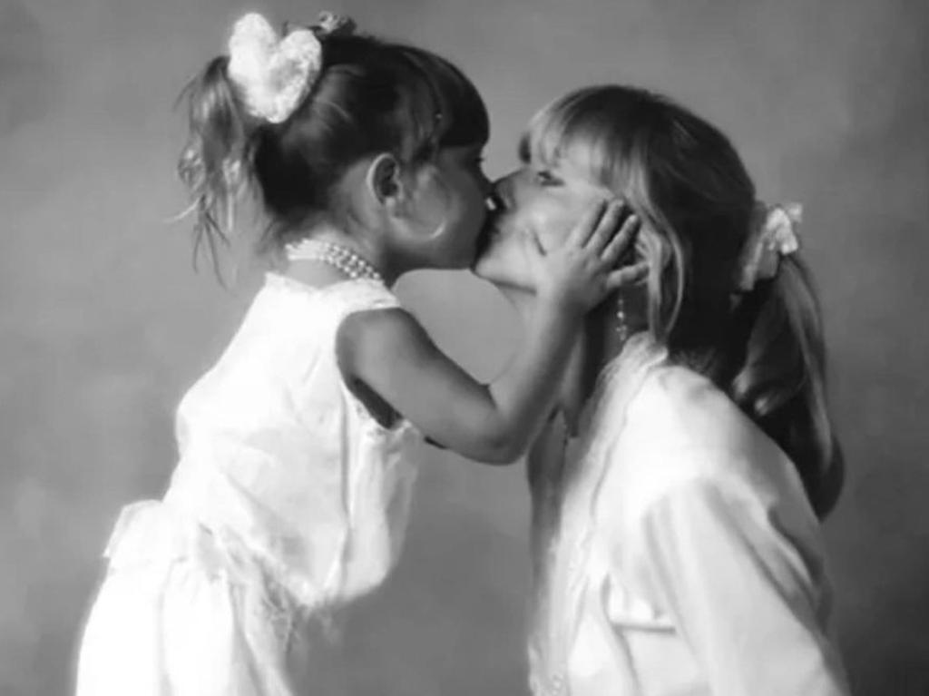 A heartbreaking childhood image posted by Chloe Lattanzi. Picture: Instagram