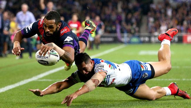 The NRL’s fastest man Josh Addo-Carr has the athleticism to burn any defence. Picture: Hamish Blair