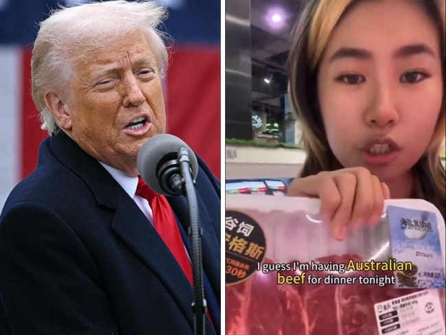 Donald Trump's tariffs on China has coincided with more Aussie beef exports.