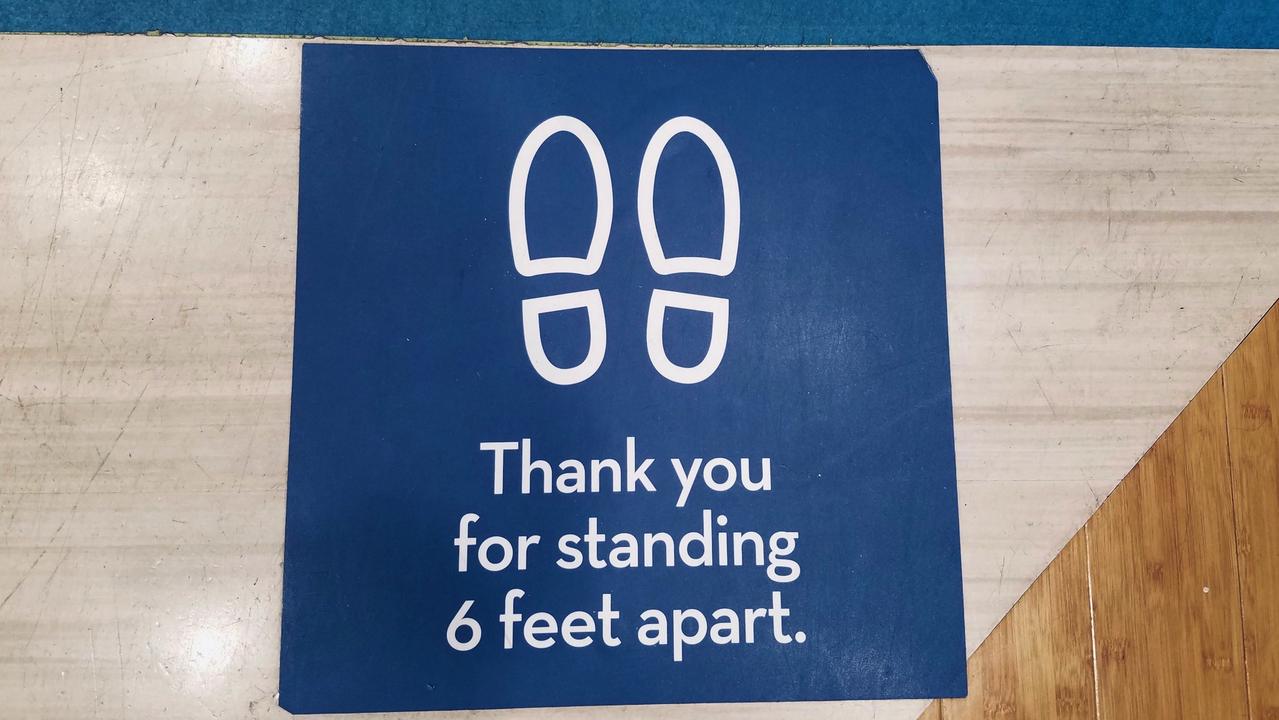 Practice Social Distancing signage sticker 1.5m and 1m FLOOR DECAL 