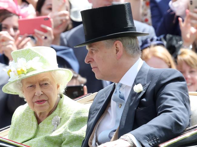 Queen Elizabeth and Prince Andrew. Picture: Getty