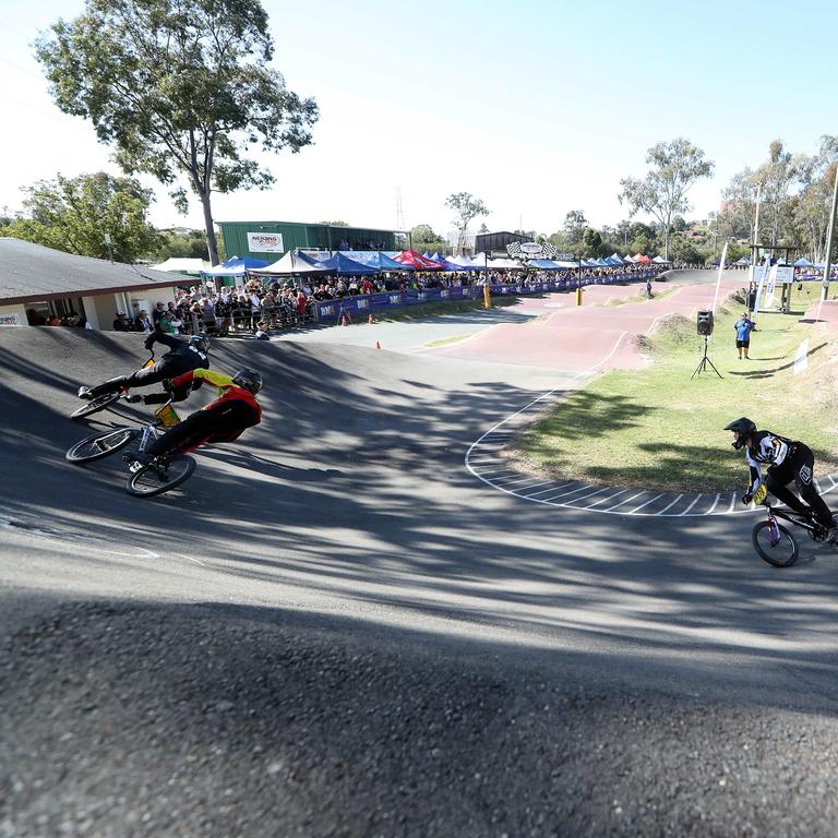 Nerang BMX national series this weekend. Photo of 16 yrs boys final. Photo by Richard Gosling