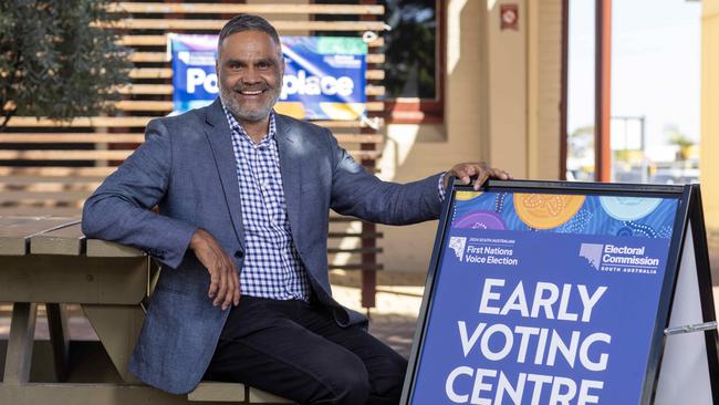 SA Commissioner for a First Nations Voice, Dale Agius told The Advertiser that he expected a good turnout of voters. Picture: Kelly Barnes