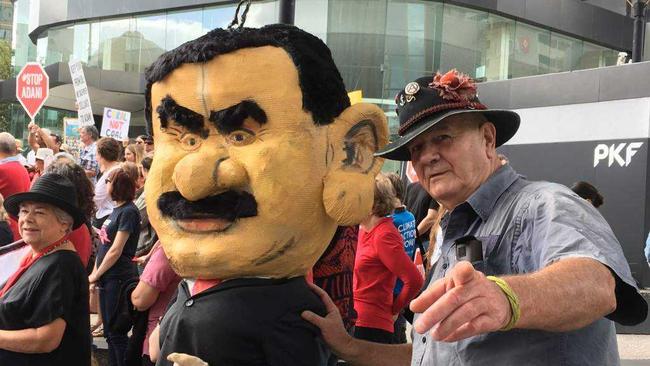 Protesters target Adani in Brisbane.