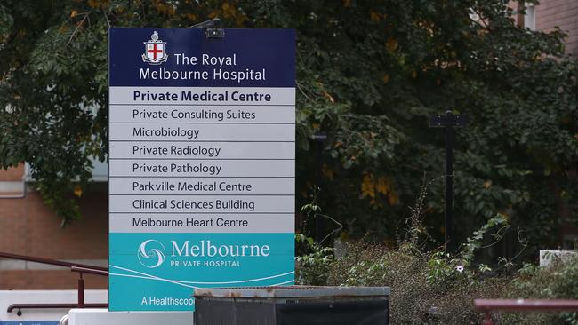 More than 20 ambulances were ramped outside the Royal Melbourne Hospital on Thursday night.