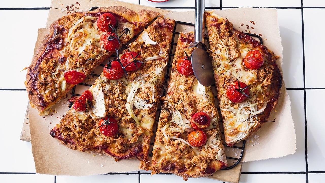 Pizza with spiced cauliflower. Picture: Supplied