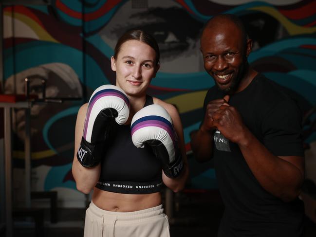 At Oasis, Emma has excelled in class and now hopes to be a youth worker, as well as a boxer. Picture: Justin Lloyd.