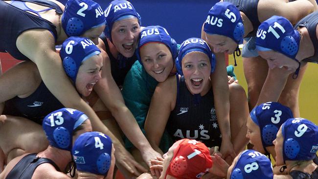 The show must go on: the Aussies Stingers after one of their preliminary matches.