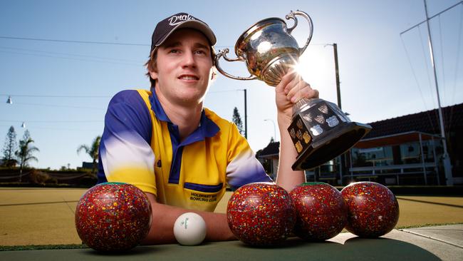 Josh Studham is the youngest bowler in 107 years to be crowned men’s state singles champion. Picture: Matt Turner