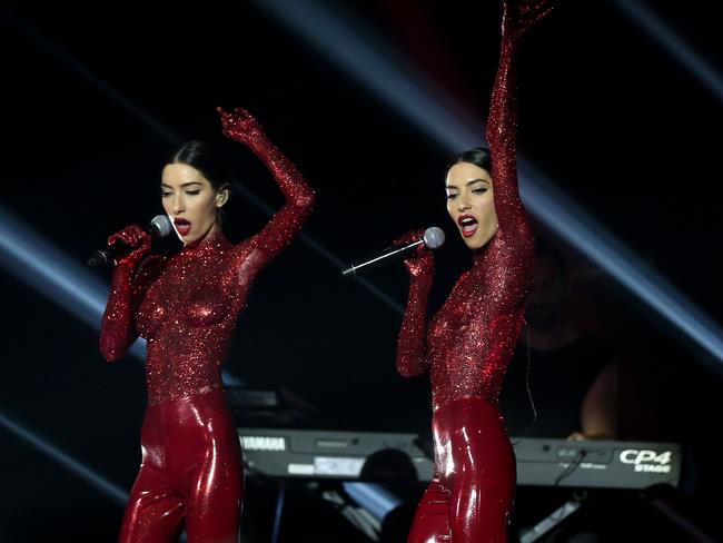The Veronicas perform on stage during the 30th Annual ARIA Awards 2016. Picture: Getty