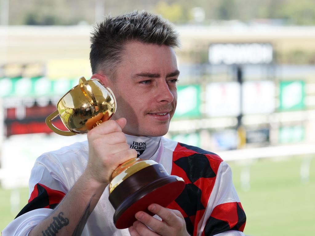 Melbourne Cup winning jockey Robbie Dolan will saddle up on Bayerische. Picture: Liam Kidston