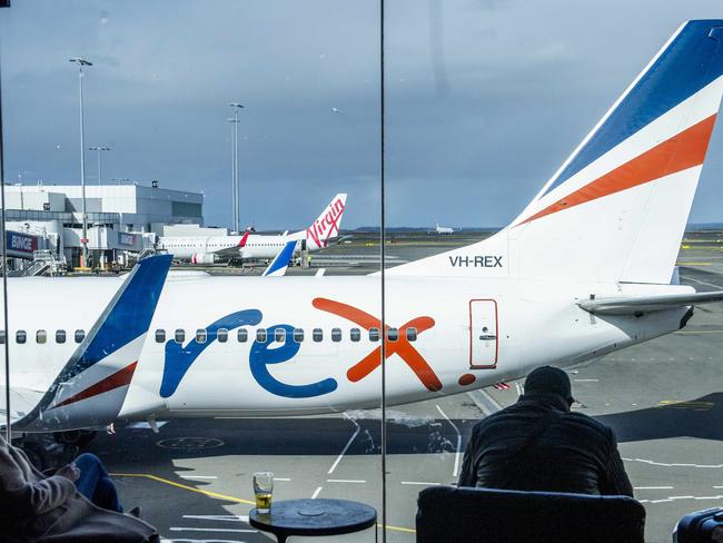 SYDNEY, AUSTRALIA. NewsWire Photos.July 30, 2024.Generics of Rex airlines at Sydney domestic airport. The Australian airline is forced into a trading halt amid questions about the airlineÃs future.Picture: NewsWire / Jeremy Piper