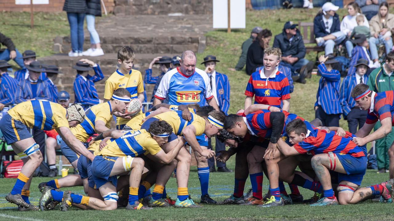 Grammar 16A vs Downlands 16A. O'Callaghan Cup at Toowoomba Grammar School, Grammar vs Downlands. Saturday, July 24, 2021. Picture: Nev Madsen.