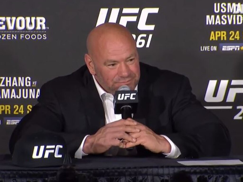 UFC president Dana White responds to a question about Jake Paul.