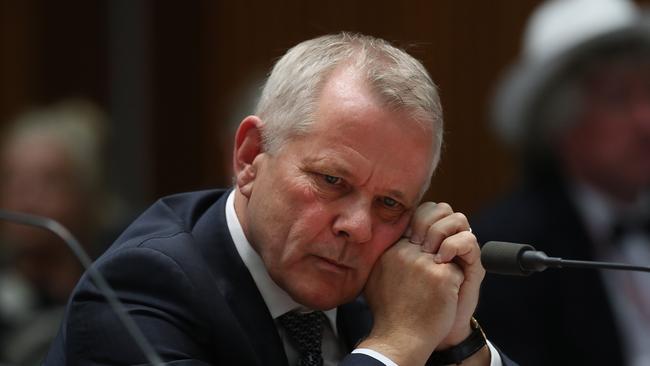 NAB  interim CEO,  Philip Chronican  appearing at a House of Representatives Standing Committee on Economics, Review of the Four Major Banks at Parliament House in Canberra. Picture Kym Smith