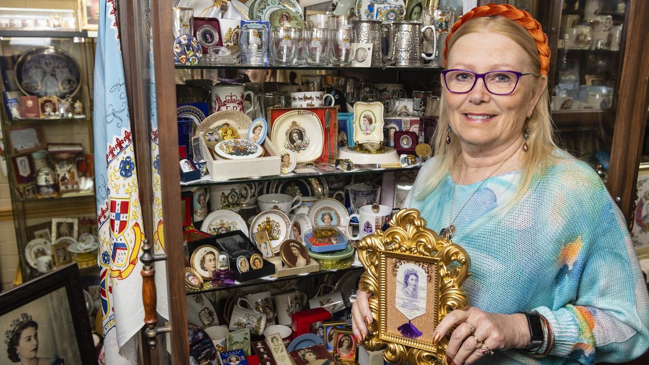 Kerrie Whitley with her extensive collection of royal memorabilia. Picture: Kevin Farmer