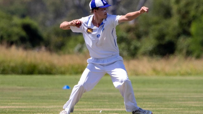 St Edmund's College's Ben Naish in the field.