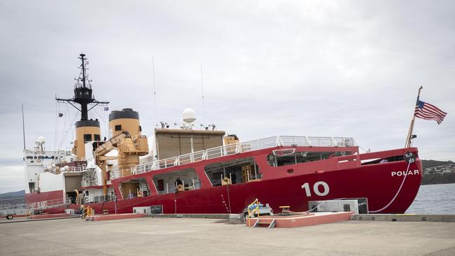 U.S. Coast Guard Cutter Polar Star at Hobart. Picture: Chris Kidd